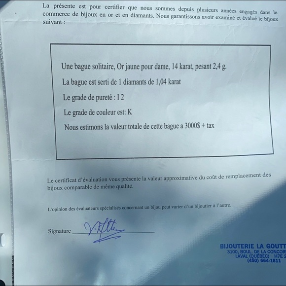 1.04 carat DIAMOND SOLITAIRE 14k GOLD RING - Picture 9 of 9